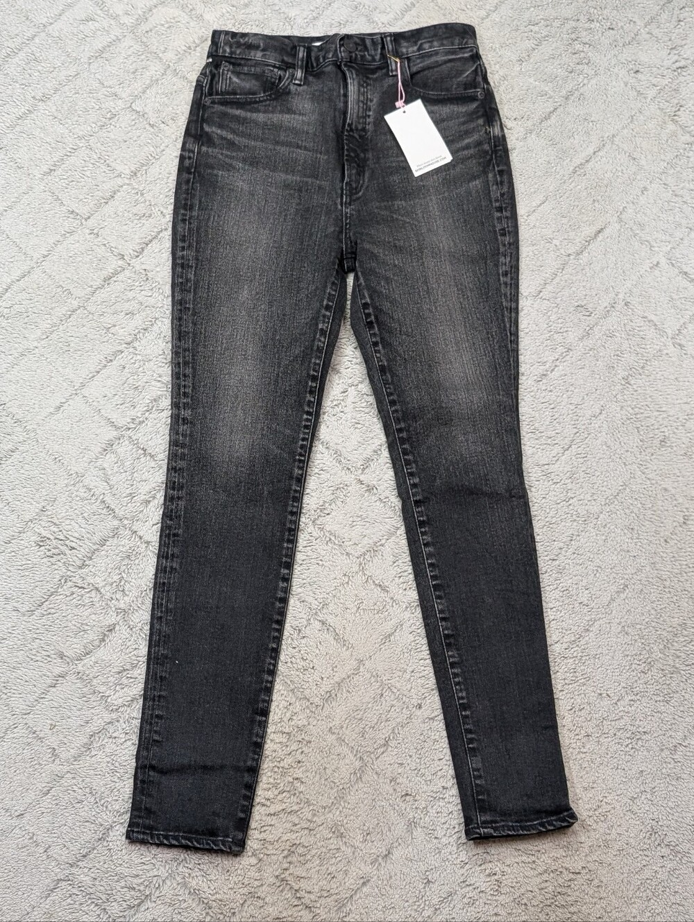 Moussy Jeans Womens 27 Black Fleetwood Rebirth Skinny Japanese Selvedge Hi Rise